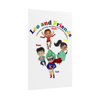 Rolled Posters - Leo & Friends - Learning and growing - [[{"value":"Wonderwear Kid"}]]
