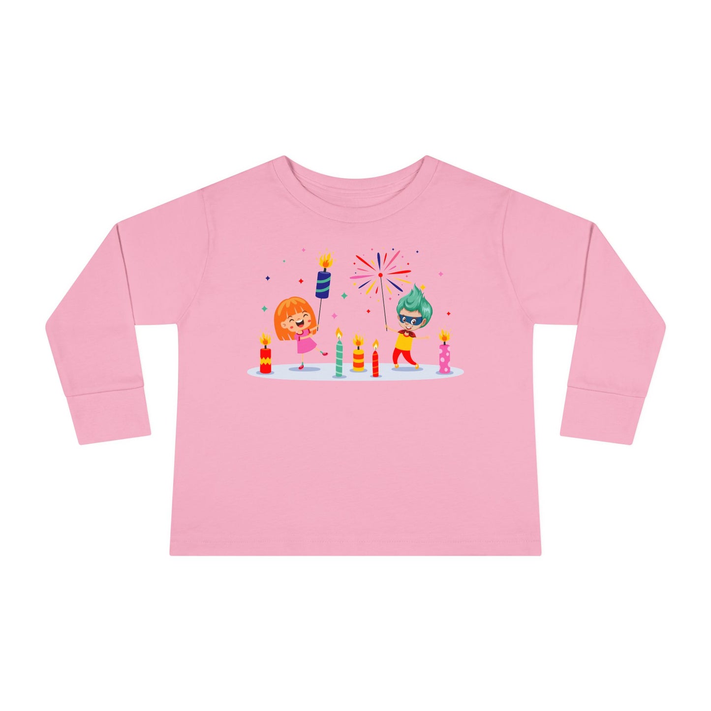 Toddler Long Sleeve Tee - Super kiddo lighting fireworks - [[{"value":"Wonderwear Kid"}]]
