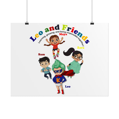 Rolled Posters - Leo & Friends - Learning and growing - [[{"value":"Wonderwear Kid"}]]