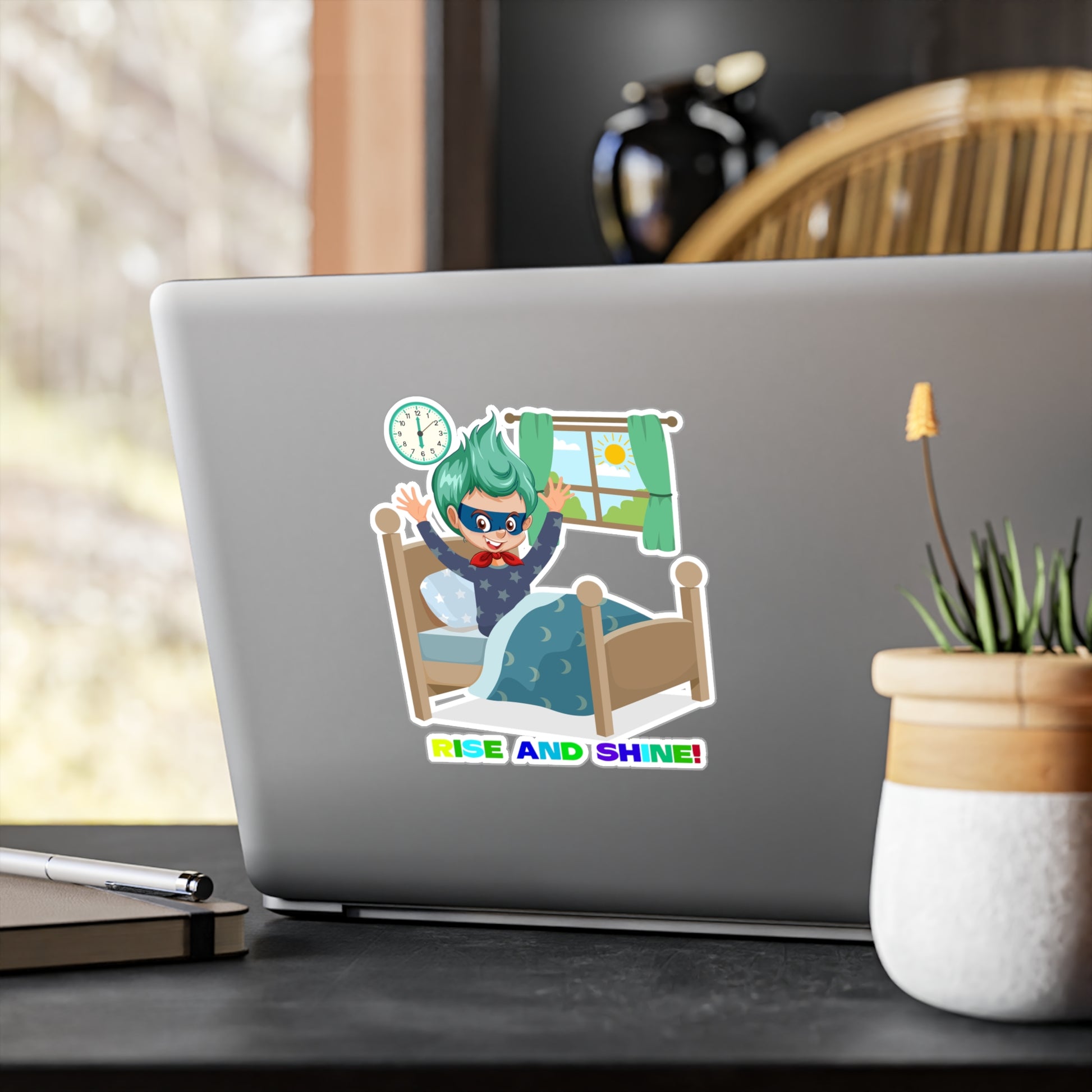 Halloween Kiss-Cut Vinyl Decals – Super kiddo teaches us to wake up early - [[{"value":"Wonderwear Kid"}]]