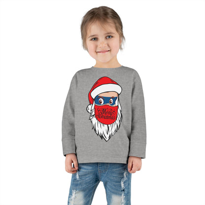 Toddler Long Sleeve Tee - Santa Super kiddo - [[{"value":"Wonderwear Kid"}]]