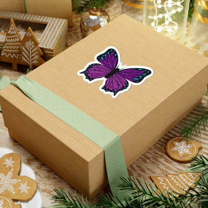 Kiss-Cut Stickers- Blue and Purple Butterfly Printify