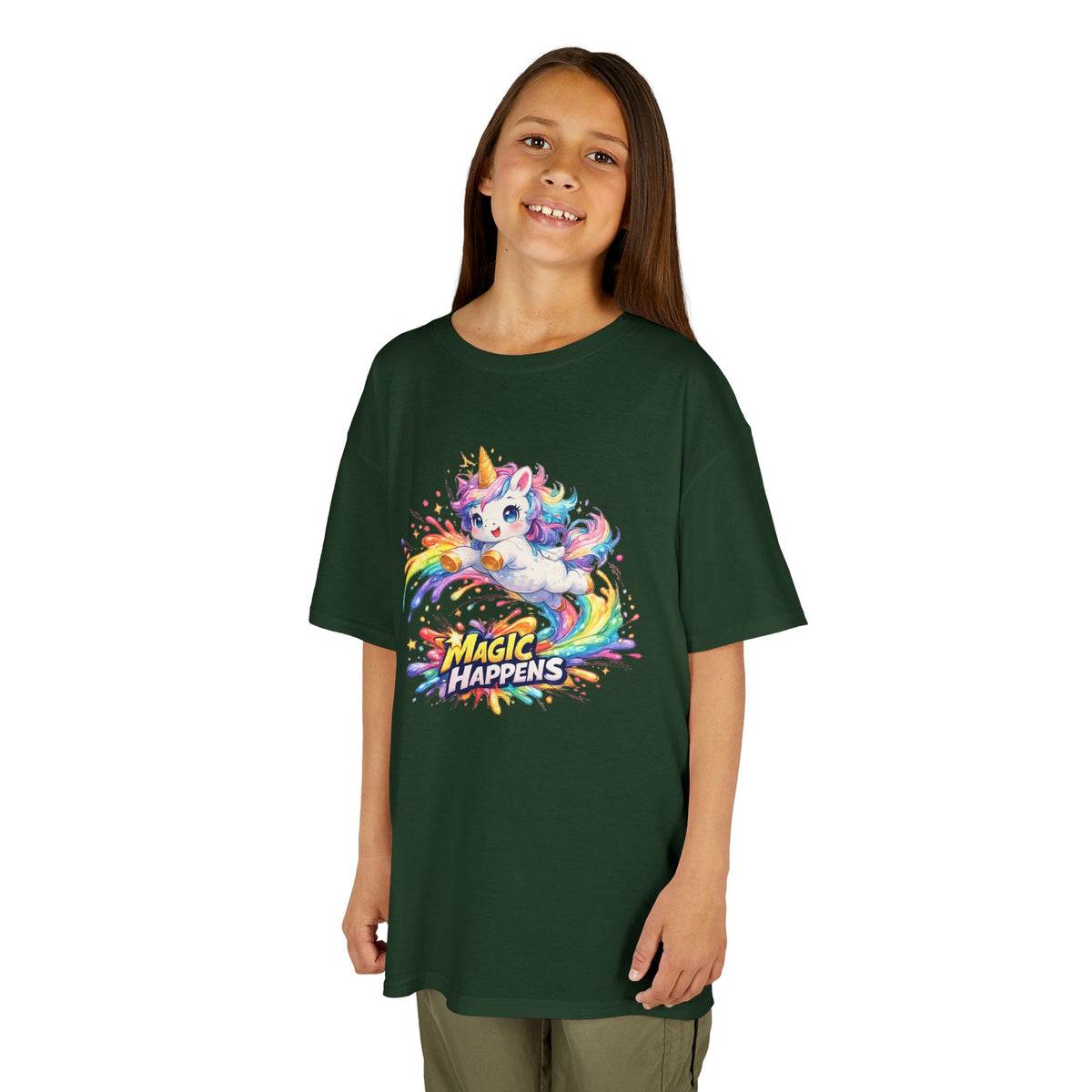 Kids Heavy Cotton™ Tee - Magic Happens