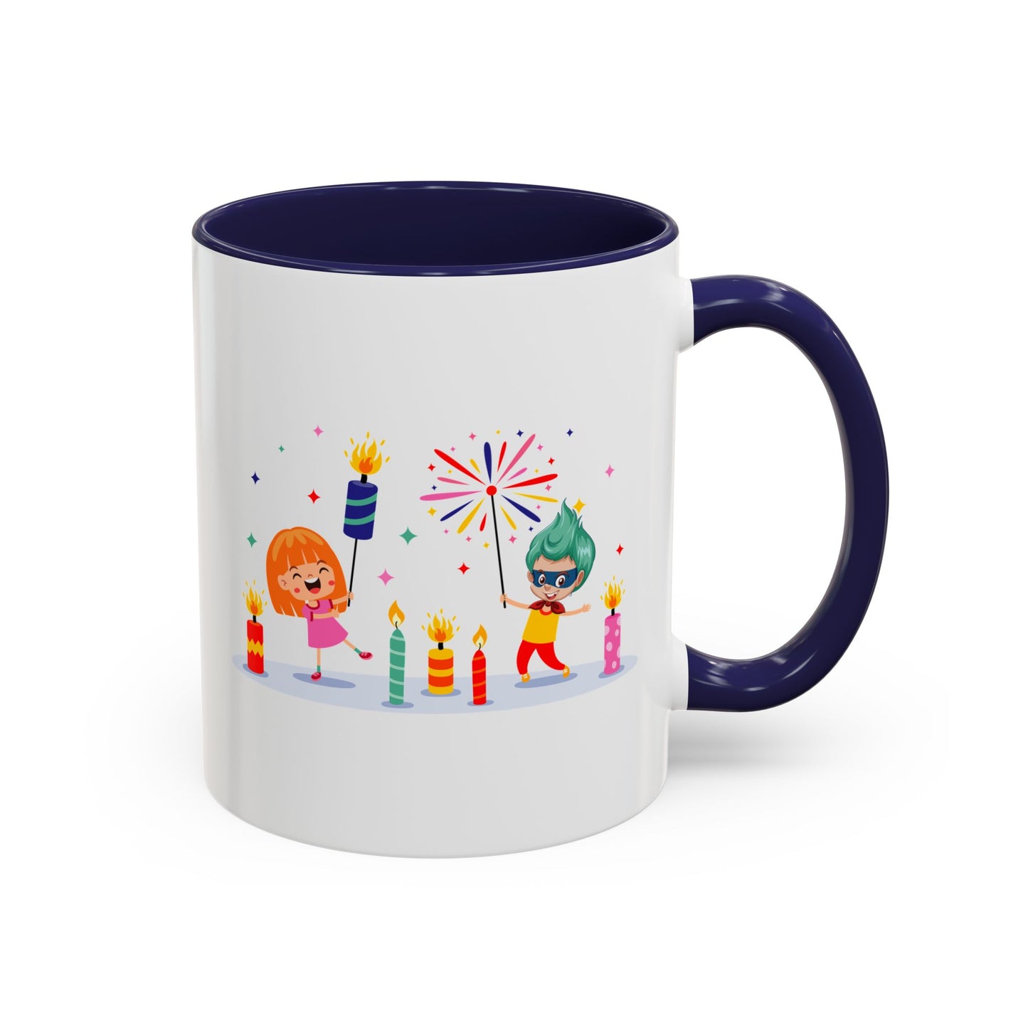 Accent Coffee Mug - Super kiddo lighting fireworks