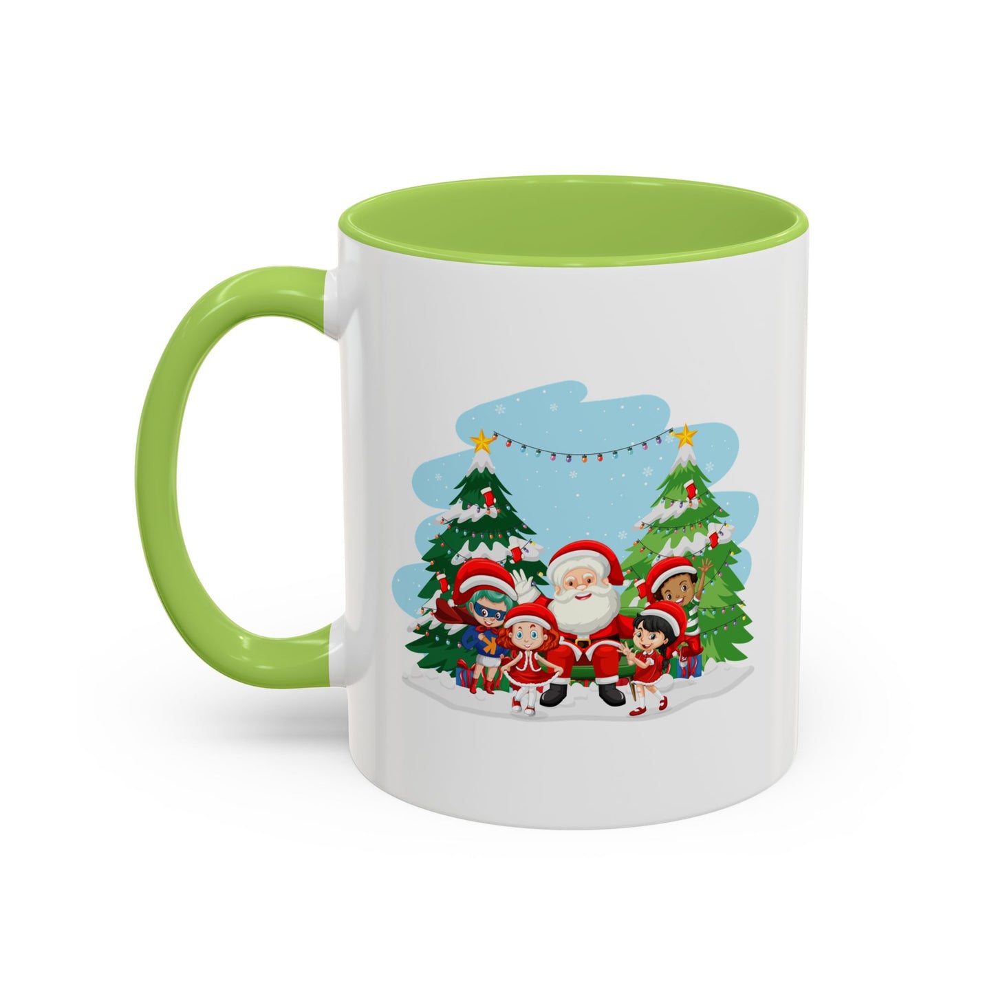 Accent Coffee Mug - Super kiddo with santa claus