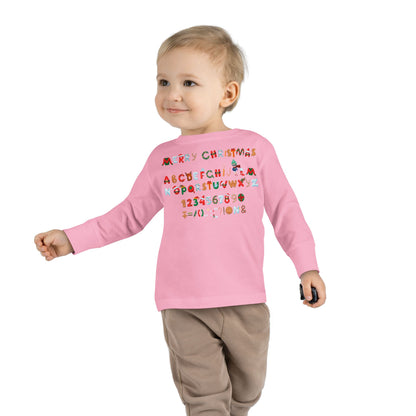 Toddler Long Sleeve Tee - Christmas alphabet - [[{"value":"Wonderwear Kid"}]]