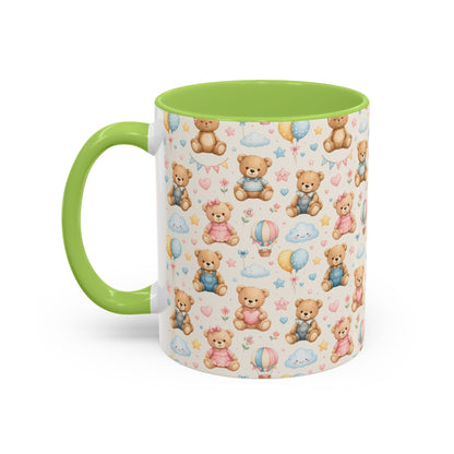 Accent Coffee Mug  (11/15 oz) - Pastel Teddy Bear Nursery