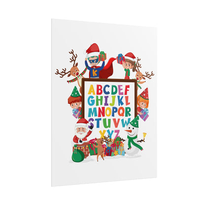 Rolled Posters - Christmas alphabet with super kiddo - [[{"value":"Wonderwear Kid"}]]