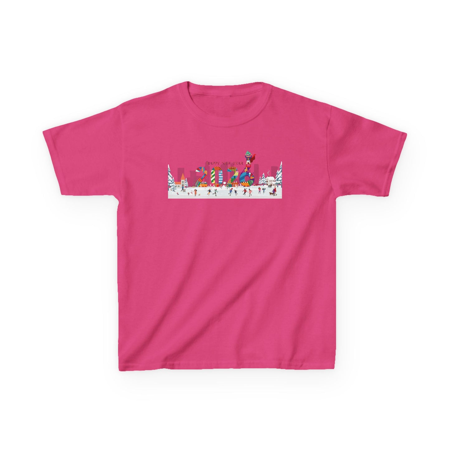 Kids Heavy Cotton™ Tee - Happy 2026 - [[{"value":"Wonderwear Kid"}]]