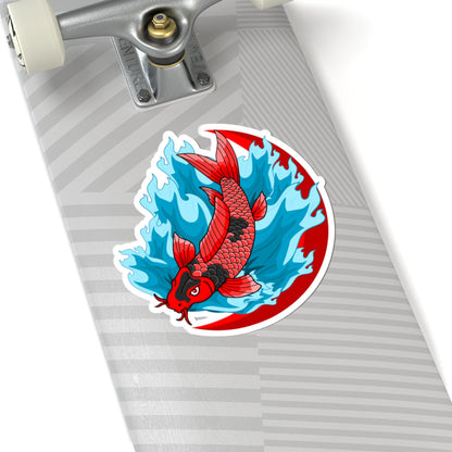 Kiss-Cut Vinyl Decals - Red koi Printify