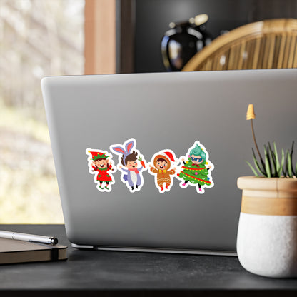 Christmas Kiss-Cut Vinyl Decals – Super kiddo in christmas tree attire - [[{"value":"Wonderwear Kid"}]]