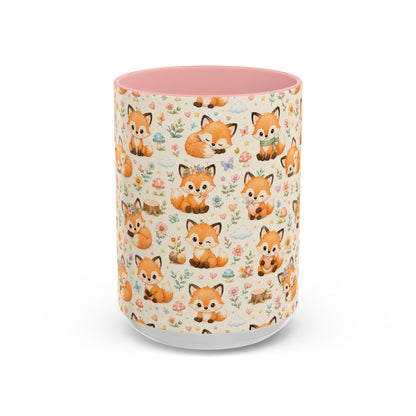 Accent Coffee Mug  (11/15 oz) - Baby foxes