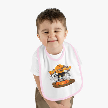 Baby Bib - Super kiddo with ghost - [[{"value":"Wonderwear Kid"}]]