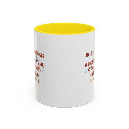 Accent Coffee Mug - Christmas alphabet - [[{"value":"Wonderwear Kid"}]]