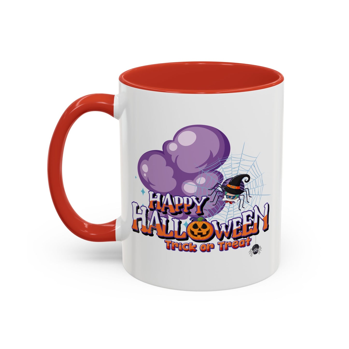 Accent Coffee Mug - Happy holloween - spider kiddo