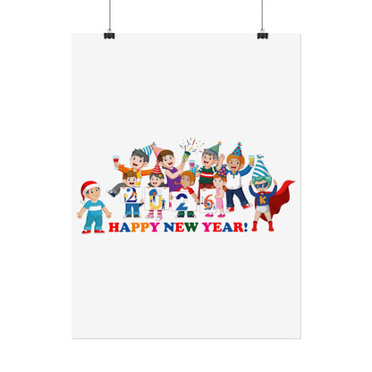 Rolled Posters - Happy new year from super kiddo - [[{"value":"Wonderwear Kid"}]]