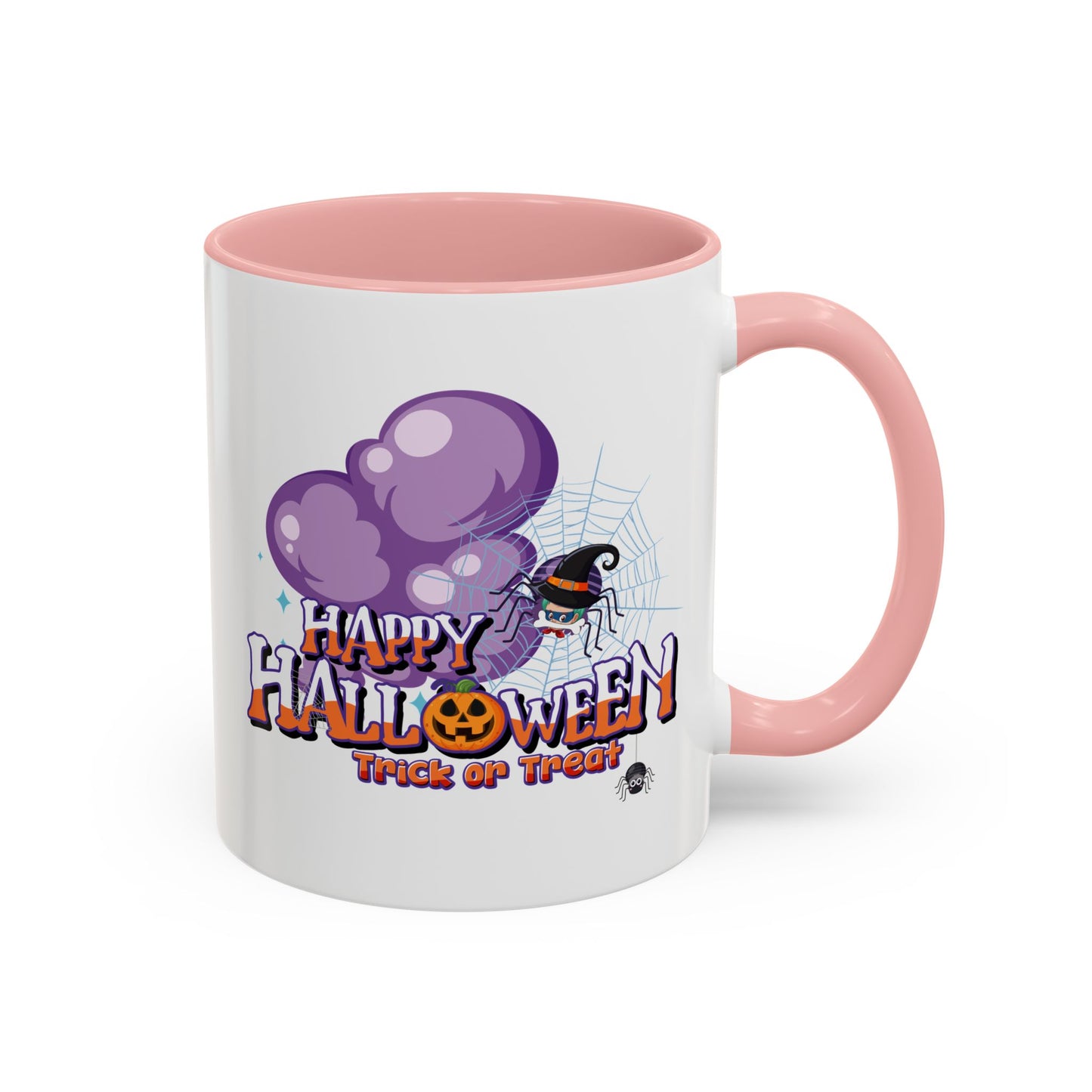 Accent Coffee Mug - Happy holloween - spider kiddo