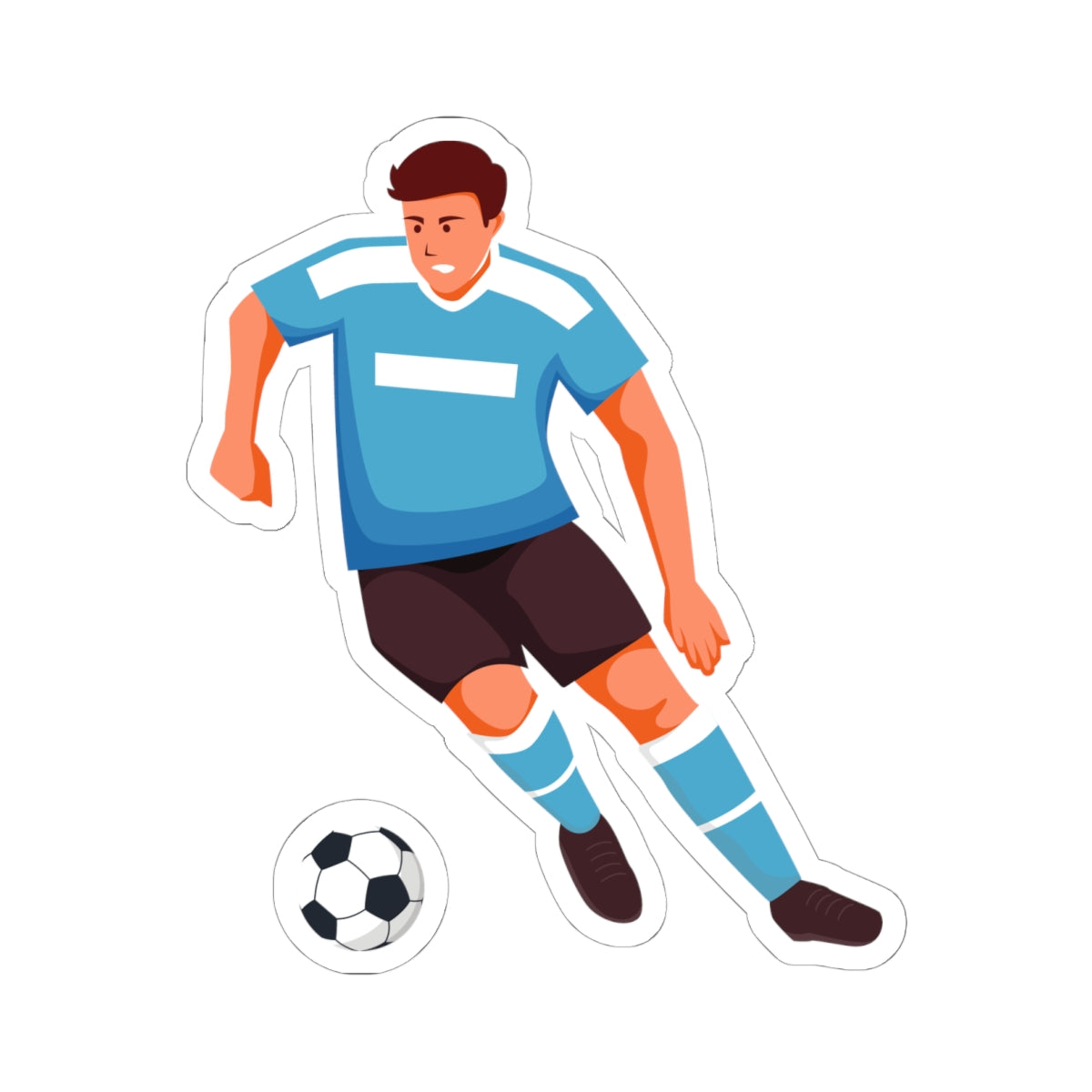 Kiss-Cut Stickers - Man playing foot ball