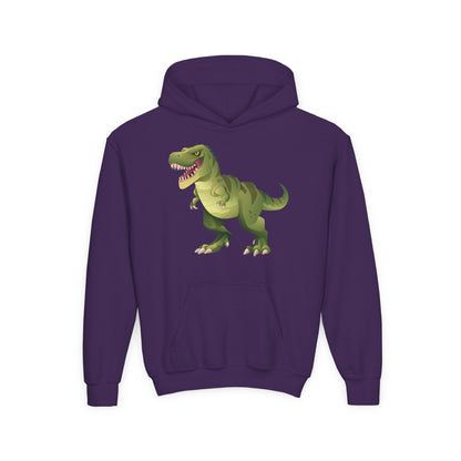 Youth Heavy Blend Hooded Sweatshirt - Tyrannosaurus Printify