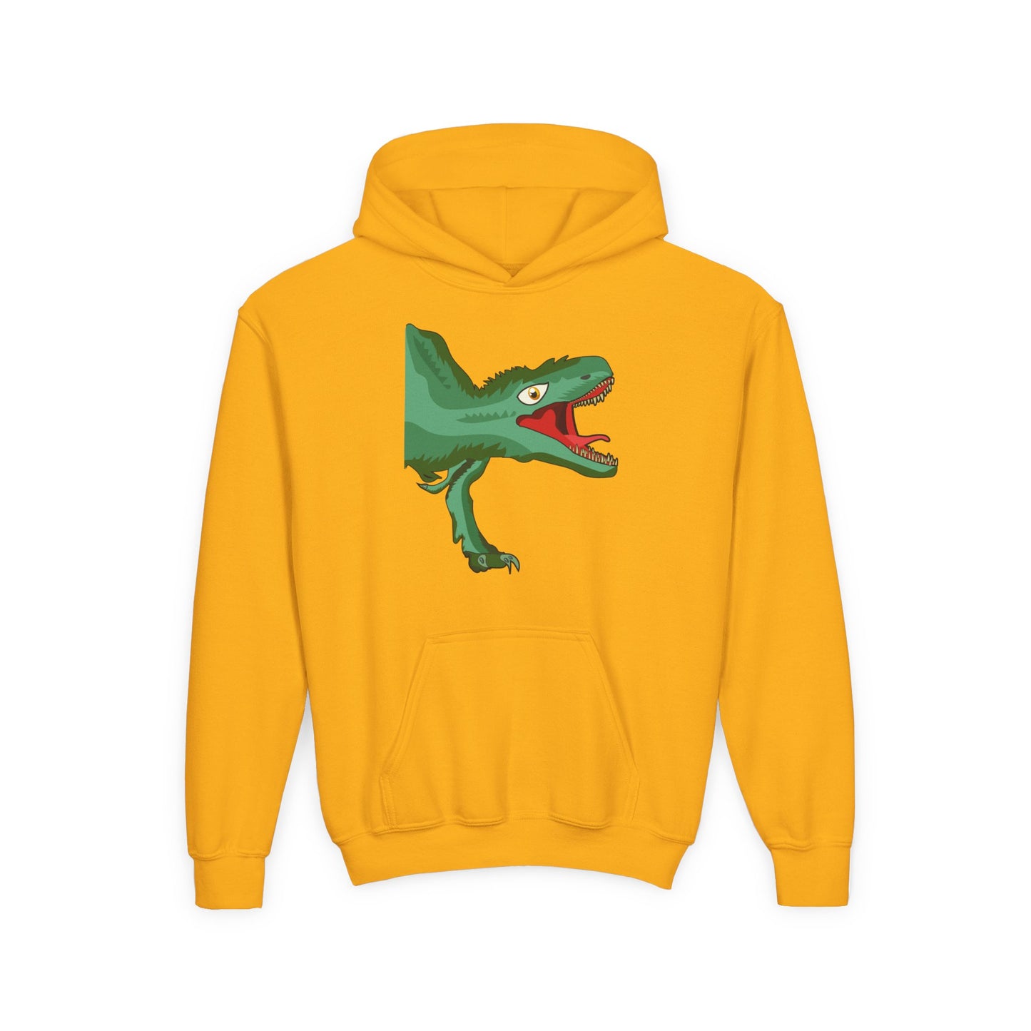 Youth Heavy Blend Hooded Sweatshirt -  Tyrannosaurus hunting