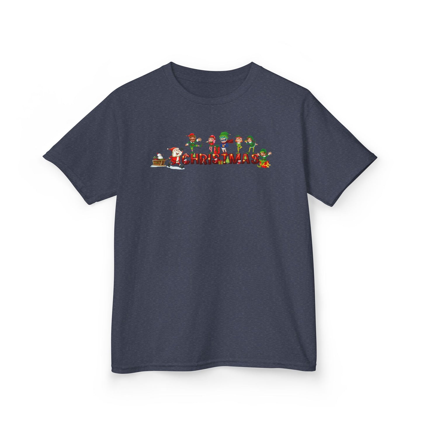 Kids Heavy Cotton™ Tee - Christmas with santa claus and friends - [[{"value":"Wonderwear Kid"}]]