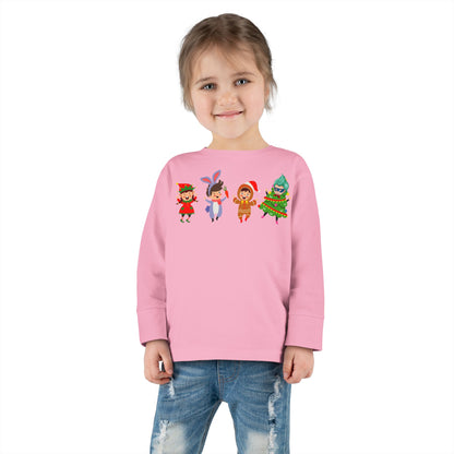 Toddler Long Sleeve Tee - Super kiddo in christmas tree attire - [[{"value":"Wonderwear Kid"}]]