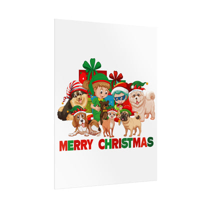 Rolled Posters - Christmas with super kiddo pet friends with text - [[{"value":"Wonderwear Kid"}]]