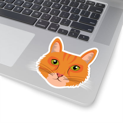 Kiss-Cut Stickers - Ginger Cat Face Printify