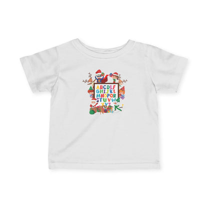 Infant Fine Jersey Tee - Christmas alphabet with super kiddo - [[{"value":"Wonderwear Kid"}]]