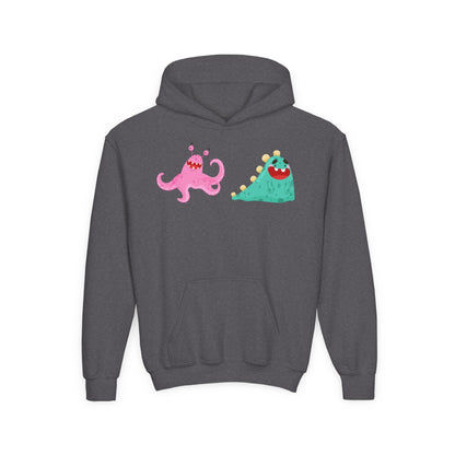 Youth Heavy Blend Hooded Sweatshirt - Joyful monster Printify