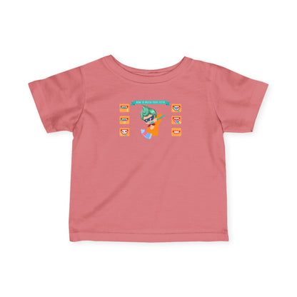 Infant Fine Jersey Tee - Super kiddo how to brush teeth - [[{"value":"Wonderwear Kid"}]]