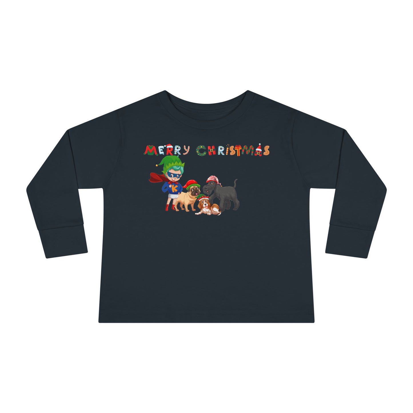 Toddler Long Sleeve Tee - Super kiddo woith pet friends - [[{"value":"Wonderwear Kid"}]]