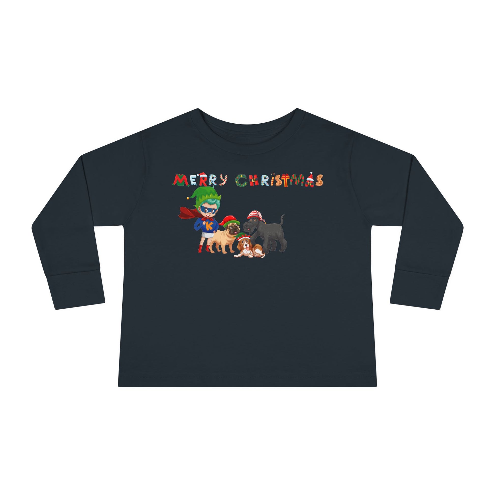 Toddler Long Sleeve Tee - Super kiddo woith pet friends - [[{"value":"Wonderwear Kid"}]]