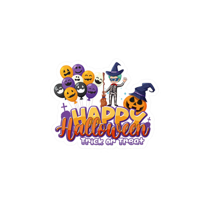 Halloween Kiss-Cut Vinyl Decals – Happy halloween trick or treat - [[{"value":"Wonderwear Kid"}]]
