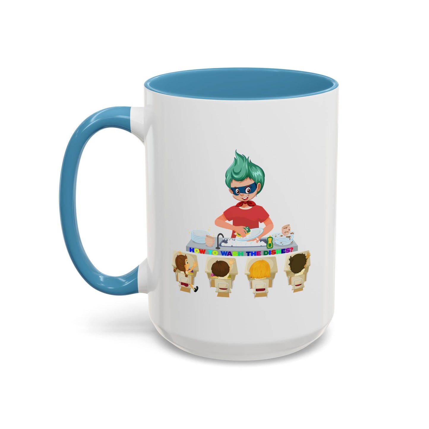 Accent Coffee Mug - Little kiddo teaching to wash dishes