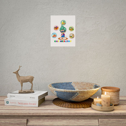 Rolled Posters - Supper kiddo showing healthy food to eat - [[{"value":"Wonderwear Kid"}]]