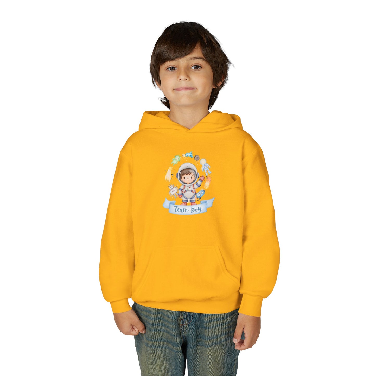 Youth Heavy Blend Hooded Sweatshirt - Astronaut Adventures