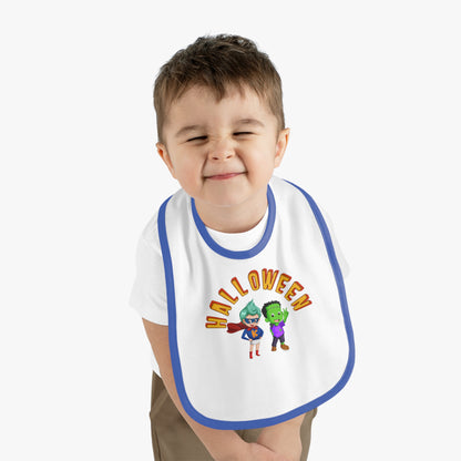 Baby Bib - Holloween with super kiddo Printify
