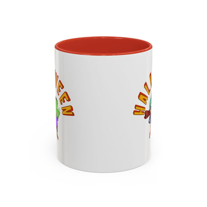 Accent Coffee Mug - Holloween with super kiddo Printify