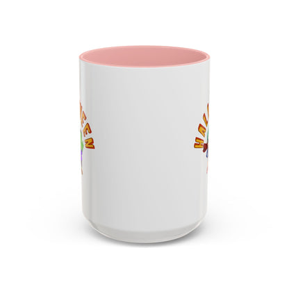Accent Coffee Mug - Holloween with super kiddo Printify