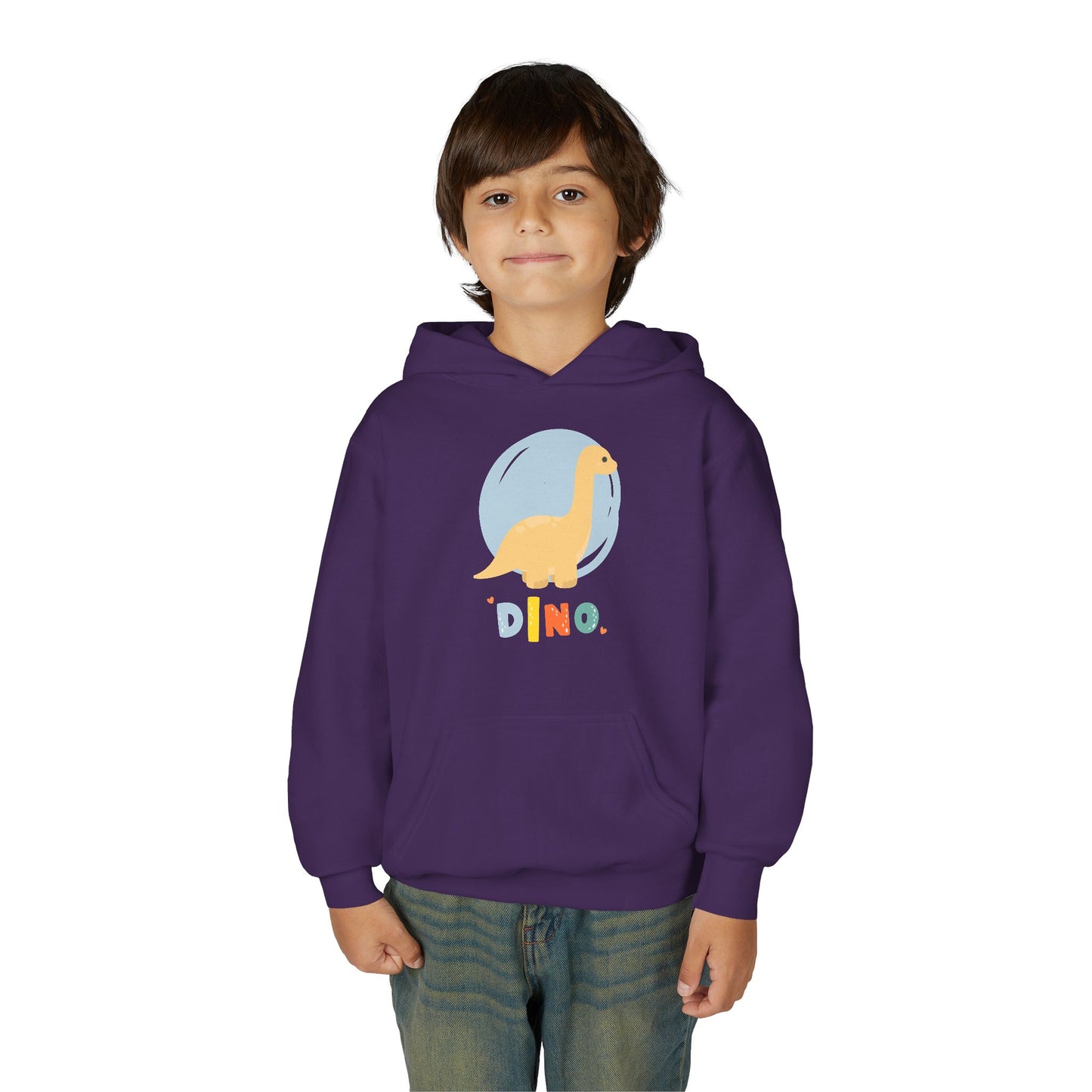 Youth Heavy Blend Hooded Sweatshirt - Dino Embrace