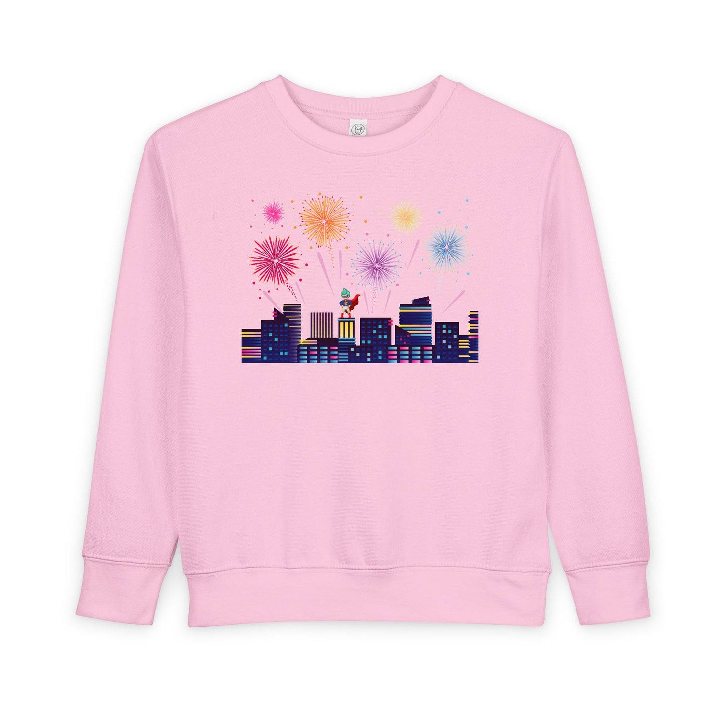 Toddler Sweatshirt - Super kiddo with fireworks - [[{"value":"Wonderwear Kid"}]]