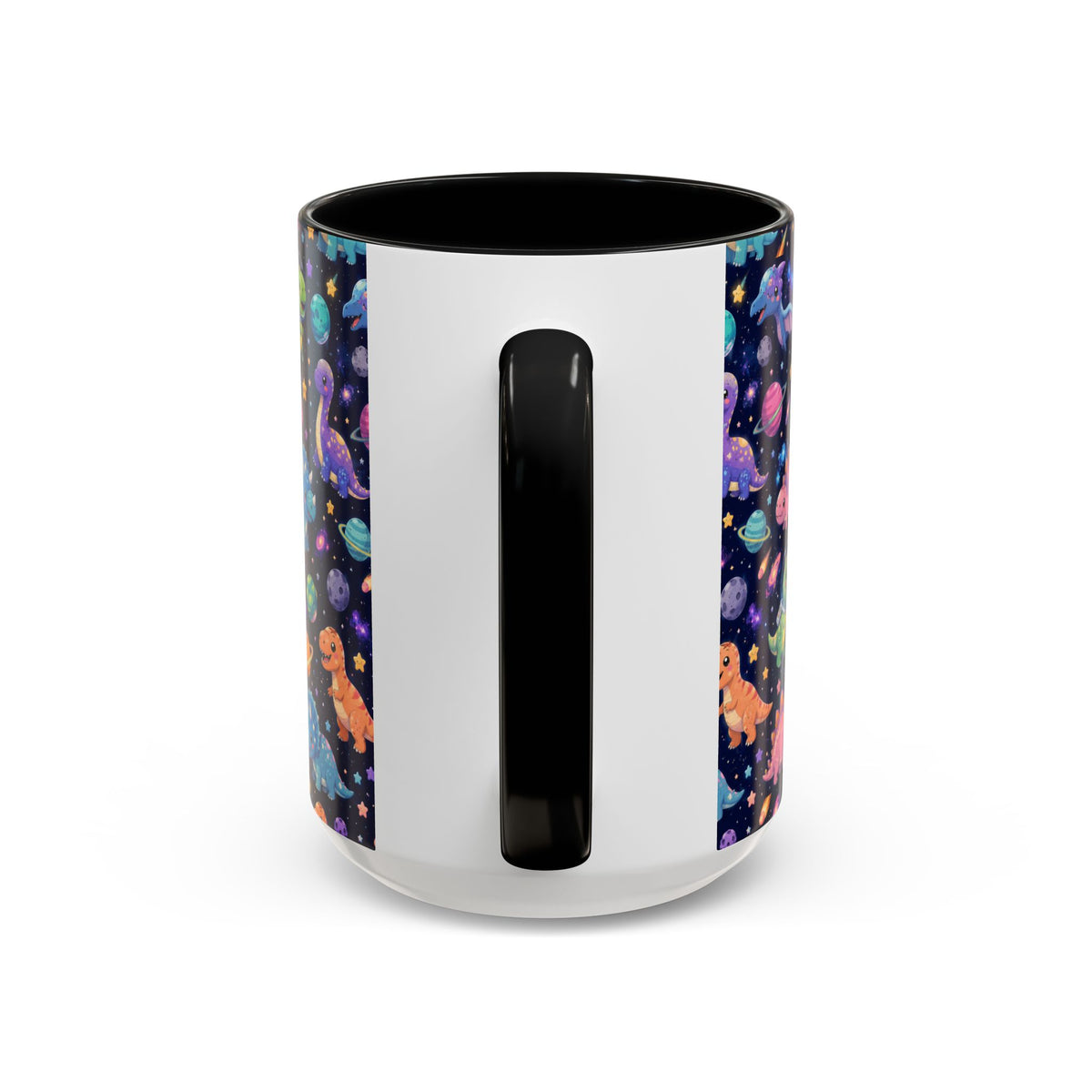 Accent Coffee Mug  (11/15 oz) - Cosmic dinosaurs