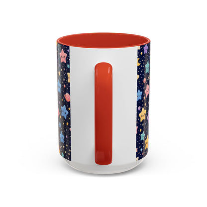 Accent Coffee Mug  (11/15 oz) - Kawaii Pastel Cosmic Night