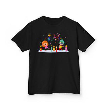 Kids Heavy Cotton™ Tee - Super kiddo lighting fireworks - [[{"value":"Wonderwear Kid"}]]