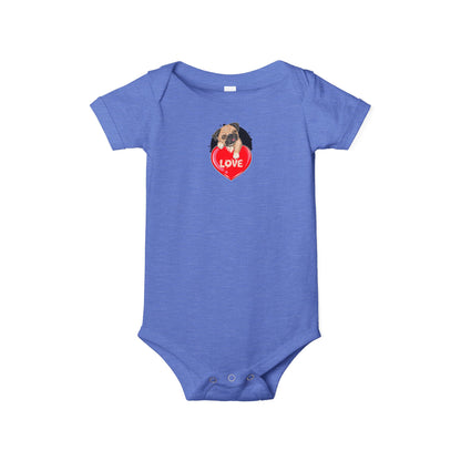 Infant Jersey One Piece - Valentines - Cute Pug - [[{"value":"Wonderwear Kid"}]]