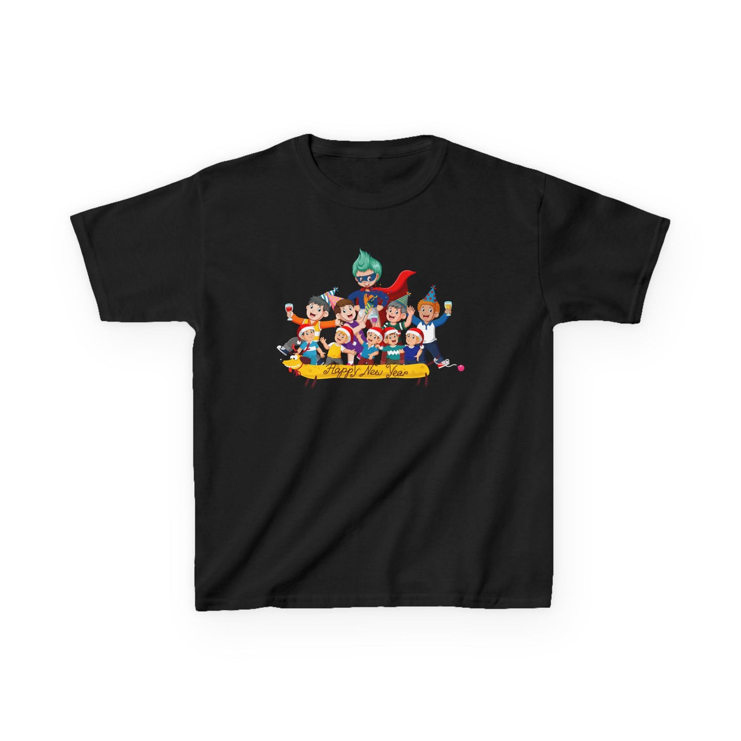 Kids Heavy Cotton™ Tee - Happy new year with friends - [[{"value":"Wonderwear Kid"}]]