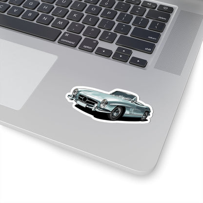 Kiss-Cut Stickers - Gray Sports Car Printify
