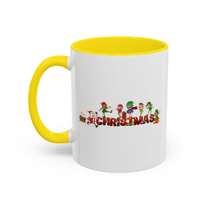 Accent Coffee Mug - Christmas with santa claus and friends - [[{"value":"Wonderwear Kid"}]]