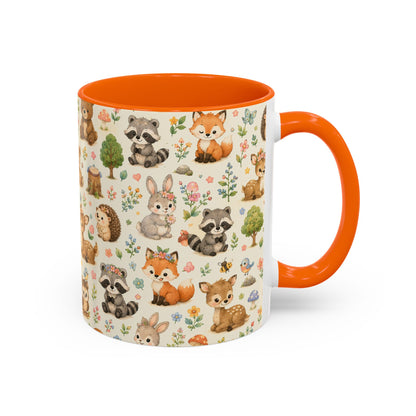 Accent Coffee Mug  (11/15 oz) - Whimsical Woodland Friends